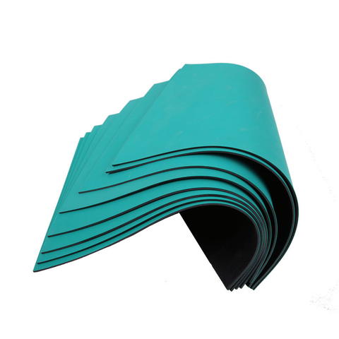 Esteira de mesa verde ESD para bancada de trabalho