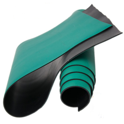 Tapete de mesa ESD verde/cinza/preto tapete