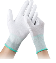 LN-1588003P Luvas Industriais Luva de Revestimento de Palma de Carbono Luvas Antiestáticas para Sala Limpa
